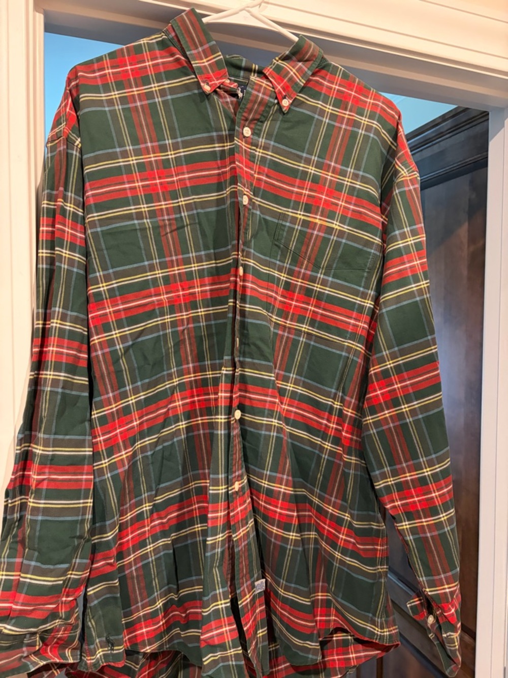 Polo by Ralph Lauren Green and Red Plaid Button-Down Shirt